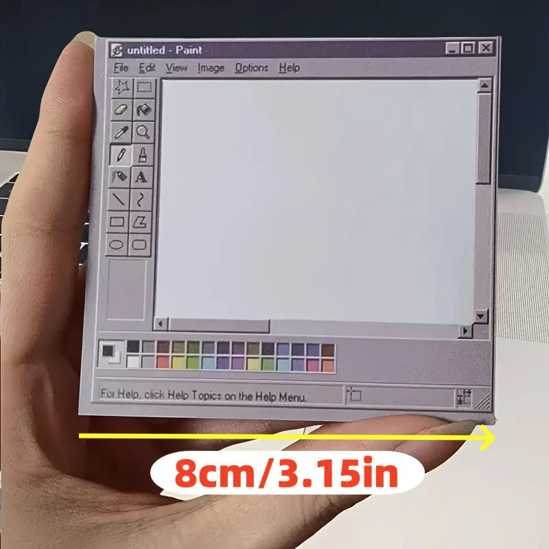 Vintage Computer Drawing Sticky Notes 50 Sheets - Ideal for Artists & Office Use,Durable Adhesive Notes, Sticky Notes for Office