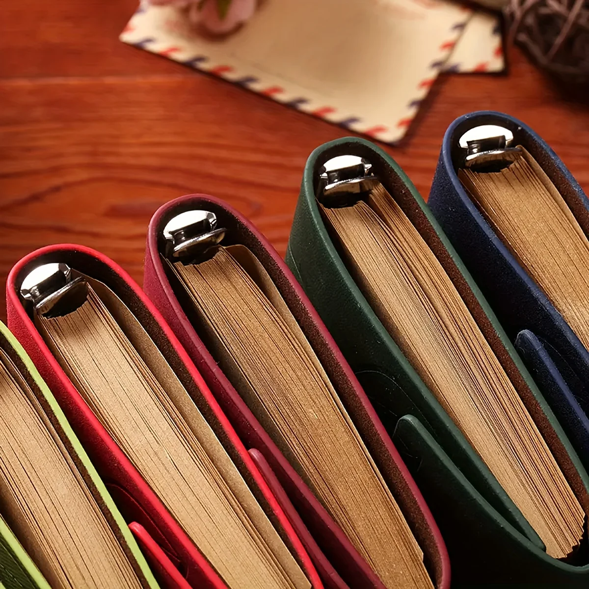 Vintage Leaf Hand Book Faux Leather Notebook - 75 Sheets Kraft Paper Leather Bound Daily Notepad for Lined Paper