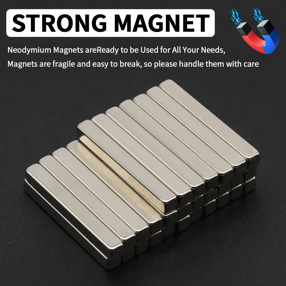 40x5x5mm Powerful Neodymium Magnet N35 NdfeB Permanent Magnetic imanes Block Super Strong Fridge Magnets DIY