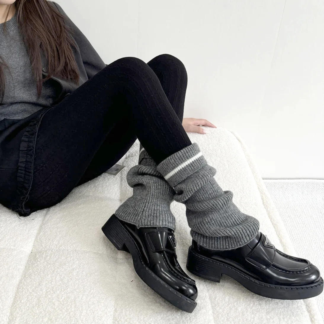 150g Autumn Winter Vertical Striped Tights Women Vintage Thermal Light Slimming Simple Versatile Pantyhose Underwear Leggings