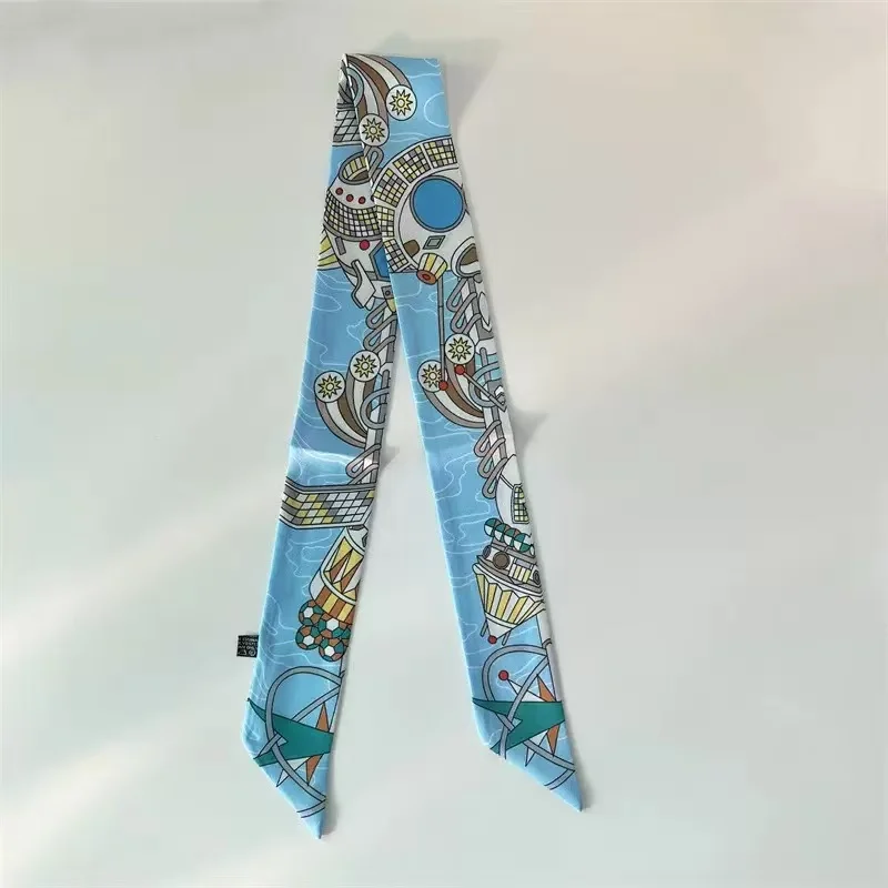 Korean Version of Versatile Women's Tied Bags Ribbons Headbands Decorative Long Streamers Small Scarves Silk Scarves Wholesale