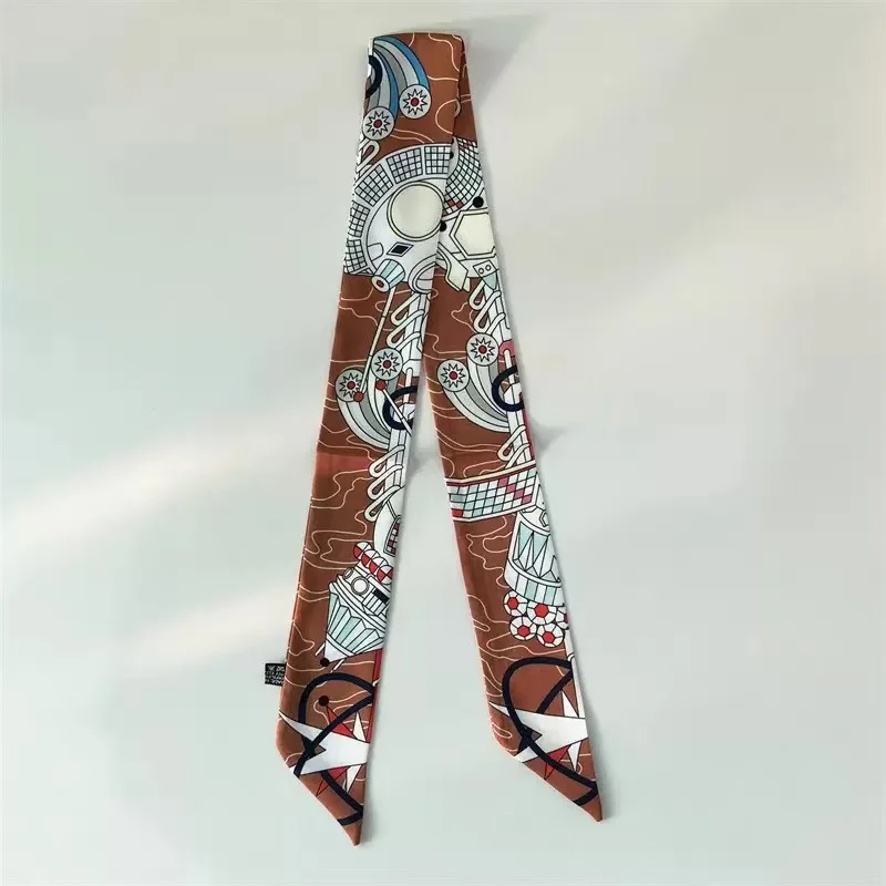 Korean Version of Versatile Women's Tied Bags Ribbons Headbands Decorative Long Streamers Small Scarves Silk Scarves Wholesale