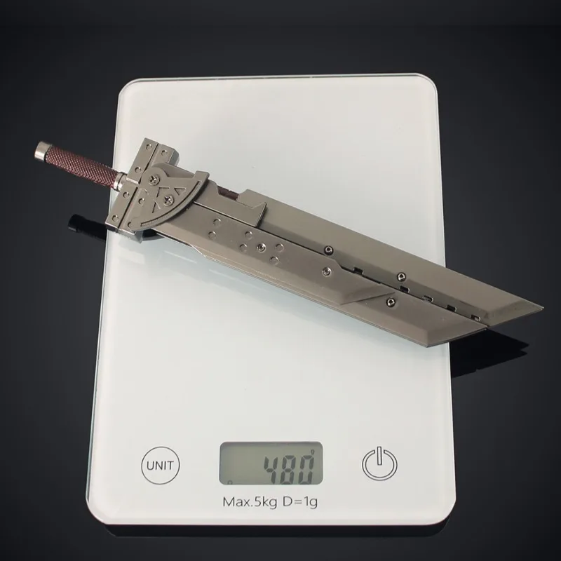 25cm 7pcs Final 3 Fantasy Cloud Buster Sword Alloy Model Metal Toy Holiday Box Game Peripheral Anime Manga Collection Gift Toy