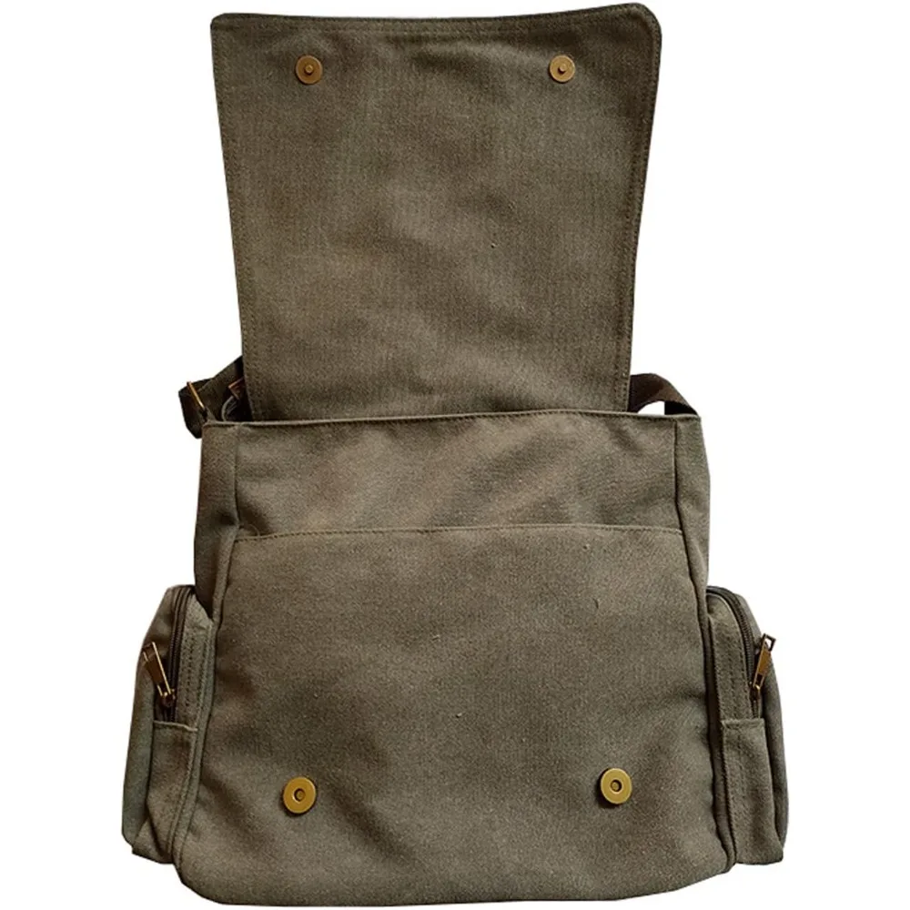 Korean Style Large Capacity Canvas Messenger Bag for Men & Women, Laptop Shoulder Bag, Casual Crossbody Tote