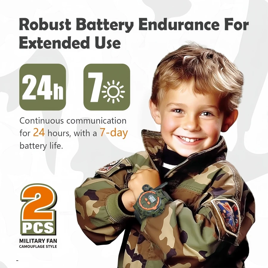 2PCSRechargeableWalkieTalkiesforKids,Two-WayRadioWalkyTalkywithFlashlightandCompass,200MeterTransmissionRange,Out