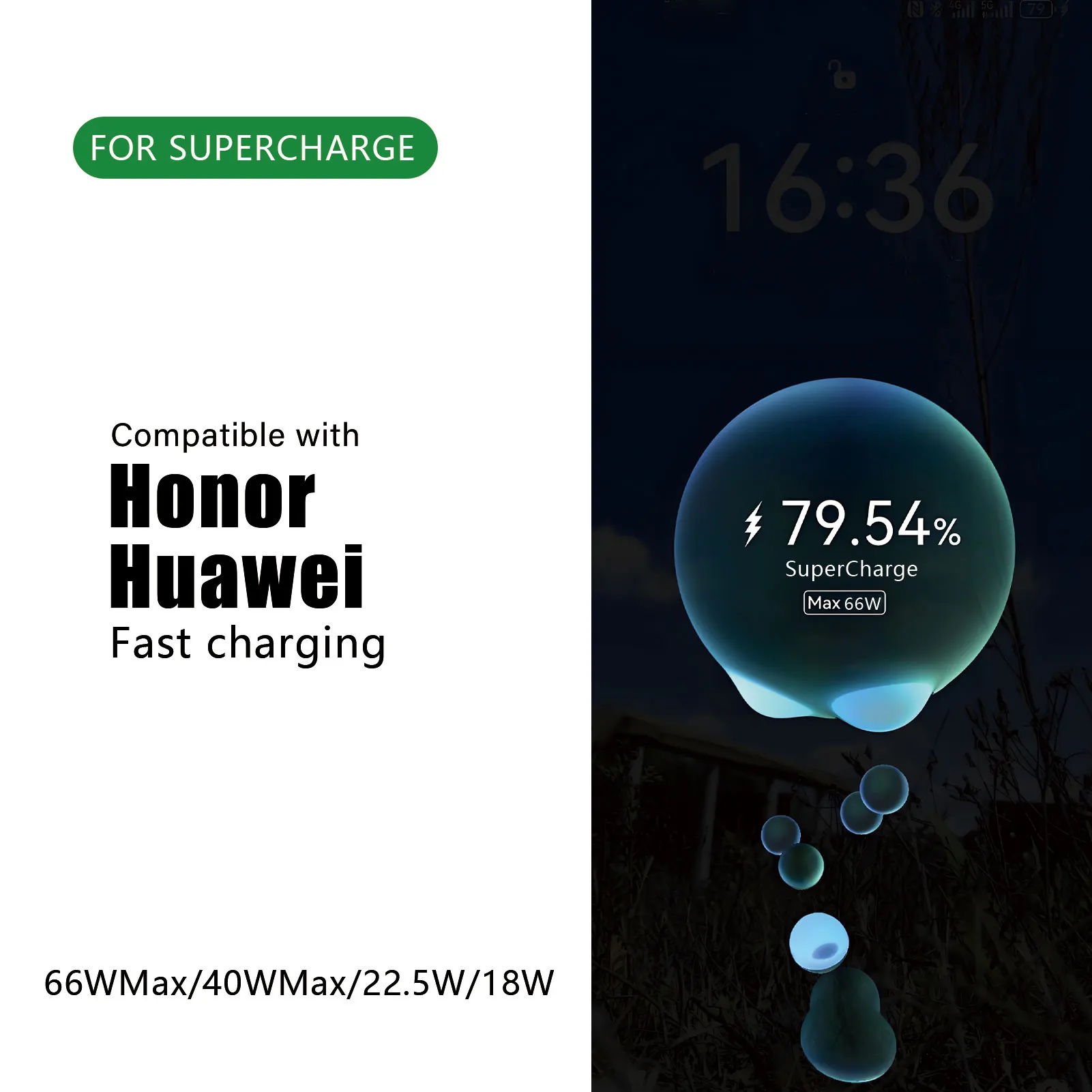 6A 66W car charger for Honor Magic V 5 3 7 6 400 200 90 70 50 X9d X7C cigarette lighter USB charger for Huawei car phone adapter