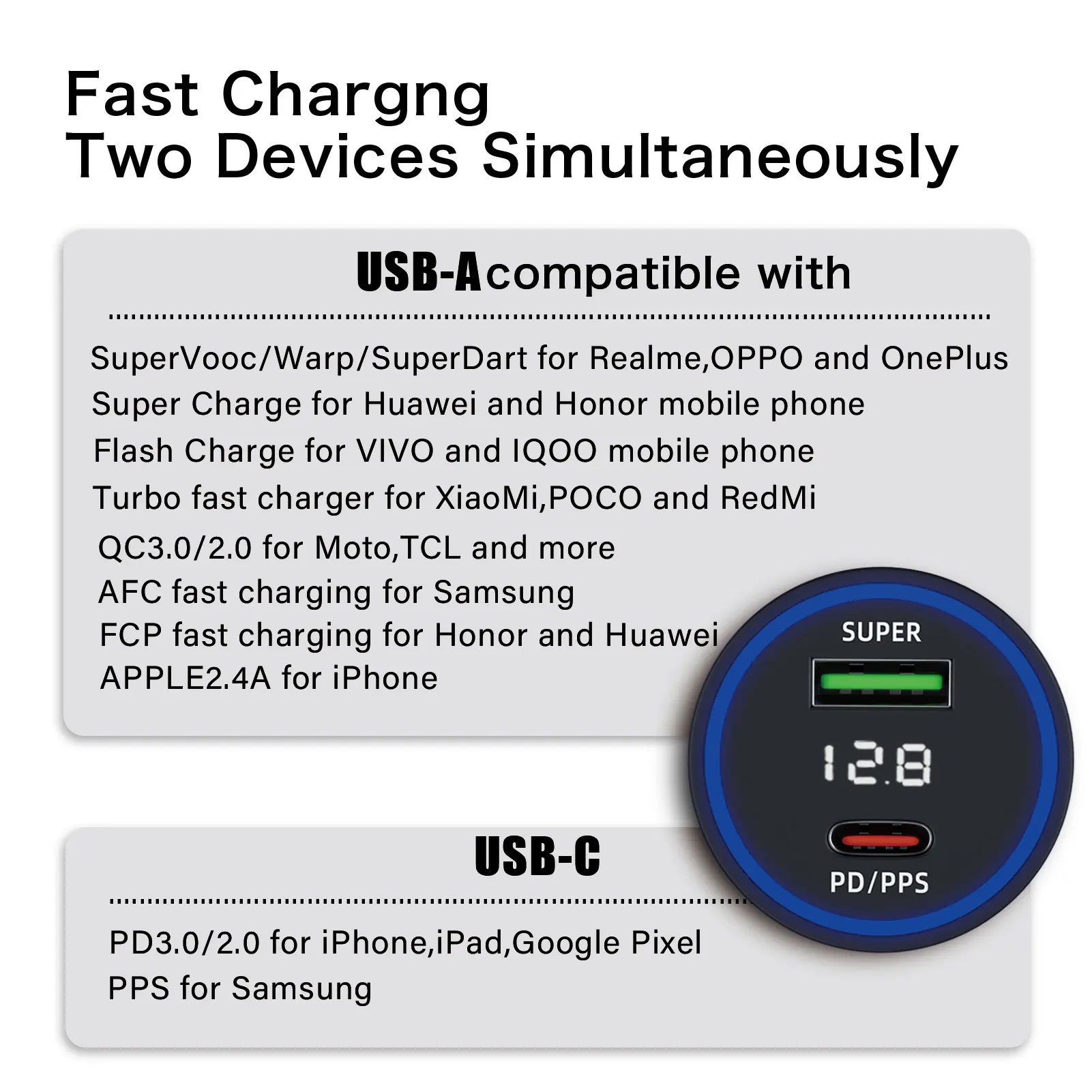 6A 66W car charger for Honor Magic V 5 3 7 6 400 200 90 70 50 X9d X7C cigarette lighter USB charger for Huawei car phone adapter