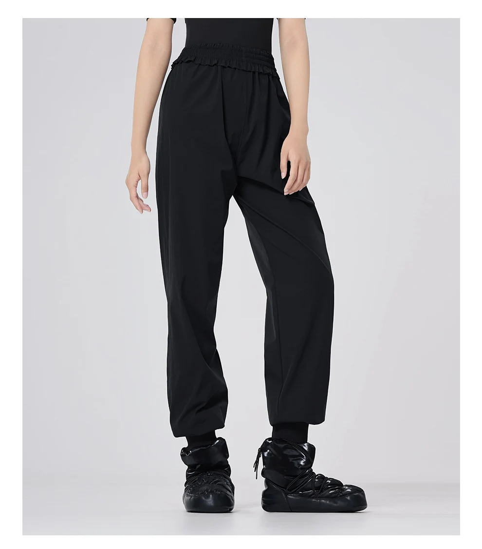 Women Ballet Casual Pants Athletic Running Sweatpants Teen Girls Lightweight Intensity Nylon Perspiration Trousers for Dance