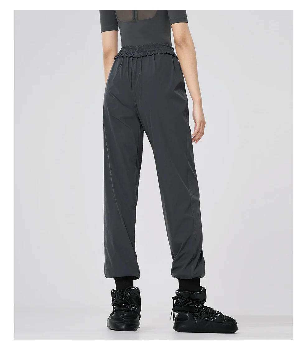 Women Ballet Casual Pants Athletic Running Sweatpants Teen Girls Lightweight Intensity Nylon Perspiration Trousers for Dance