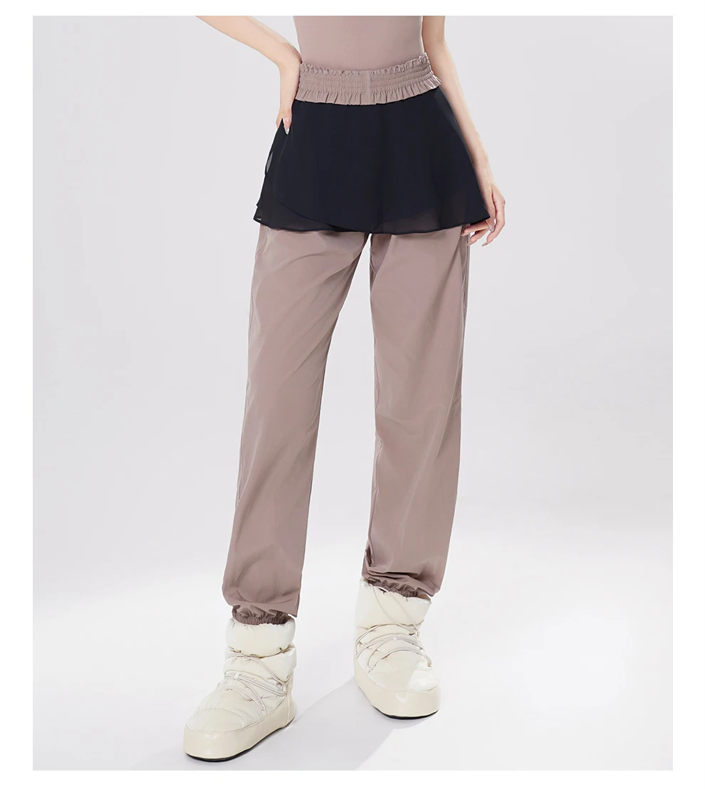 Women Ballet Casual Pants Athletic Running Sweatpants Teen Girls Lightweight Intensity Nylon Perspiration Trousers for Dance