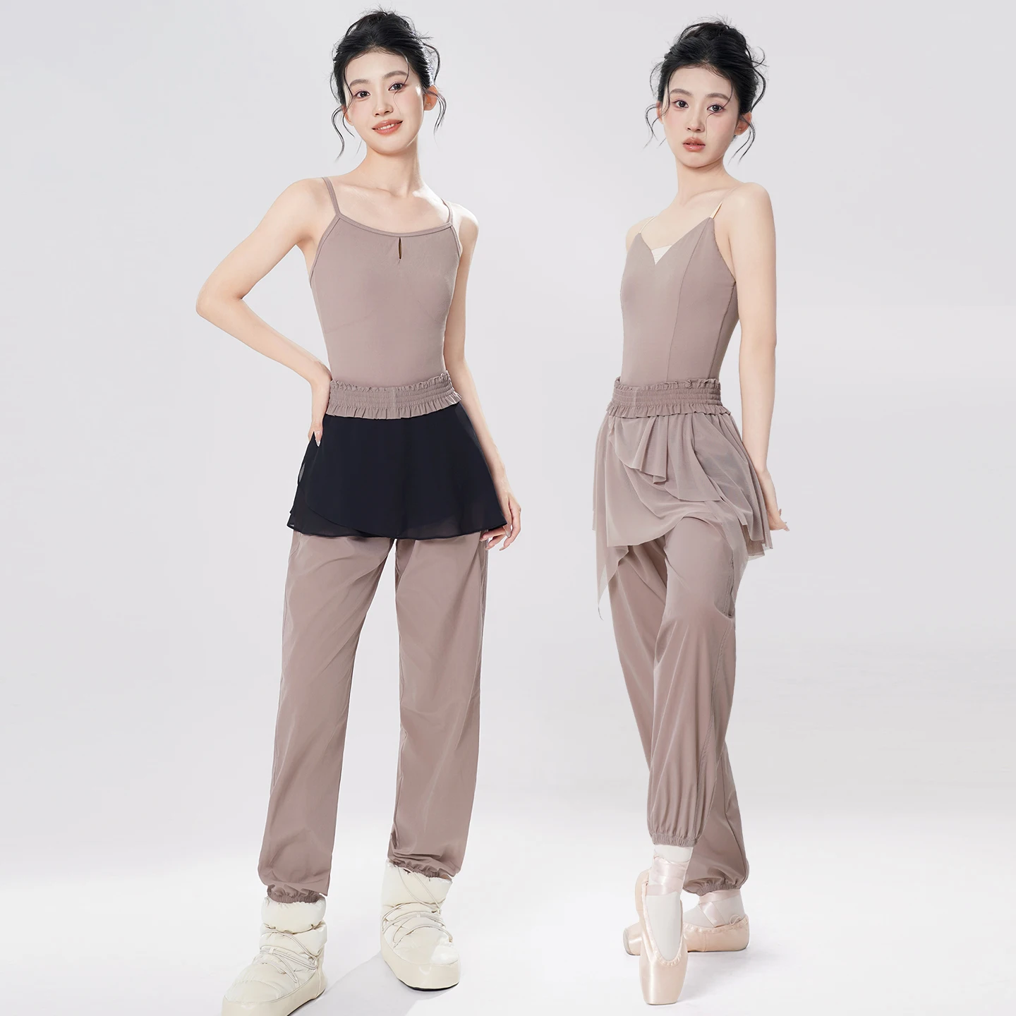 Women Ballet Casual Pants Athletic Running Sweatpants Teen Girls Lightweight Intensity Nylon Perspiration Trousers for Dance