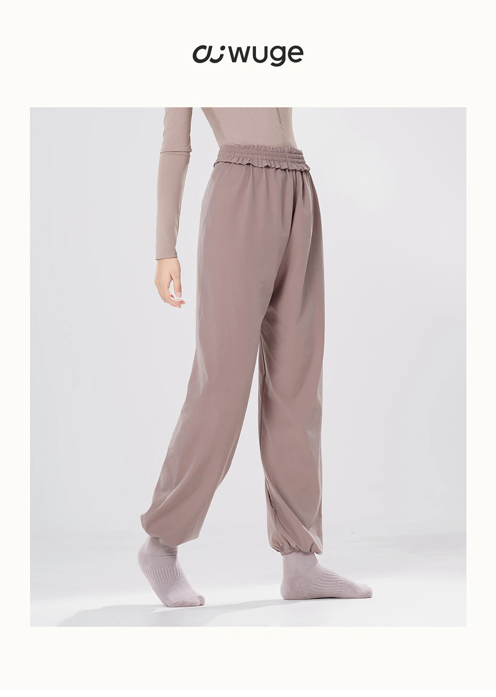 Women Ballet Casual Pants Athletic Running Sweatpants Teen Girls Lightweight Intensity Nylon Perspiration Trousers for Dance