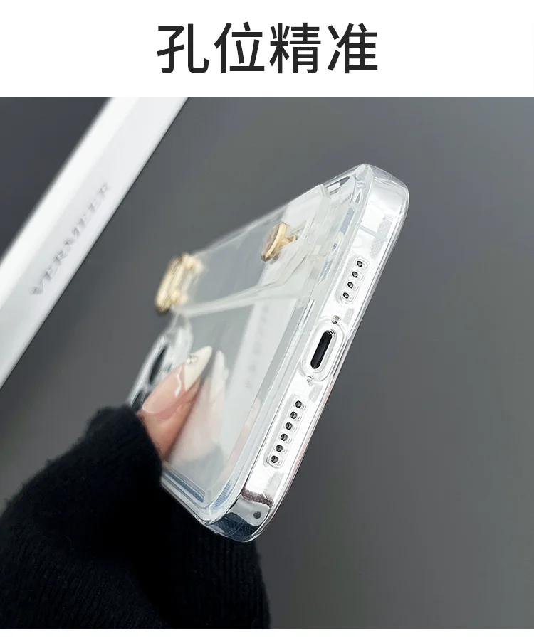 For Samsung Galaxy S20 S21 S22 S23 S24 S25 Plus Ultra FE Edge Transparent Case Wrist Strap Holder