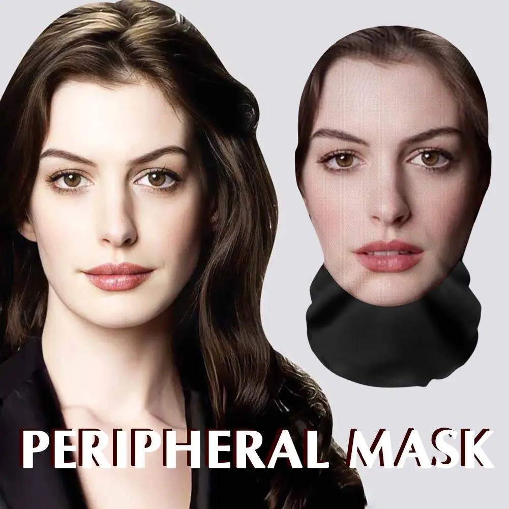 3D Printed Full Face Visual Mask Anne Actress Celebrity Performer Face Mask Fun Role-playing Props Costumes Face Mask