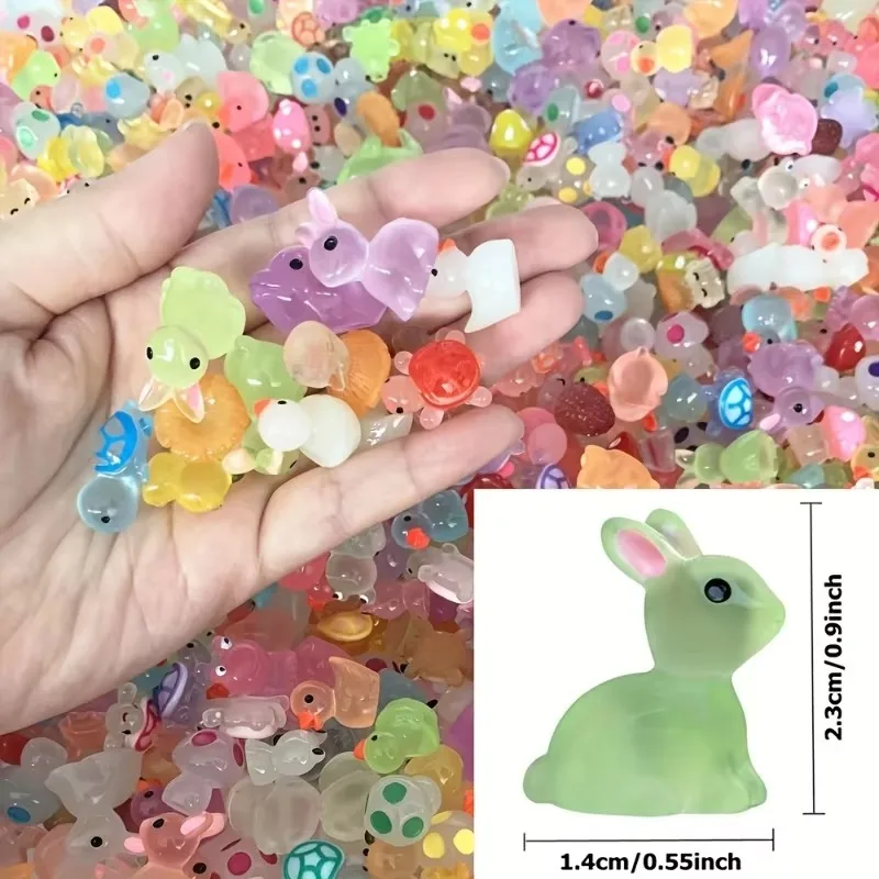 5/10/30/50/60pcs Glow In The Dark Mini Resin Animals Surprise Blind Bags for Garden Decor Micro Landscape Birthday Gift Surprise