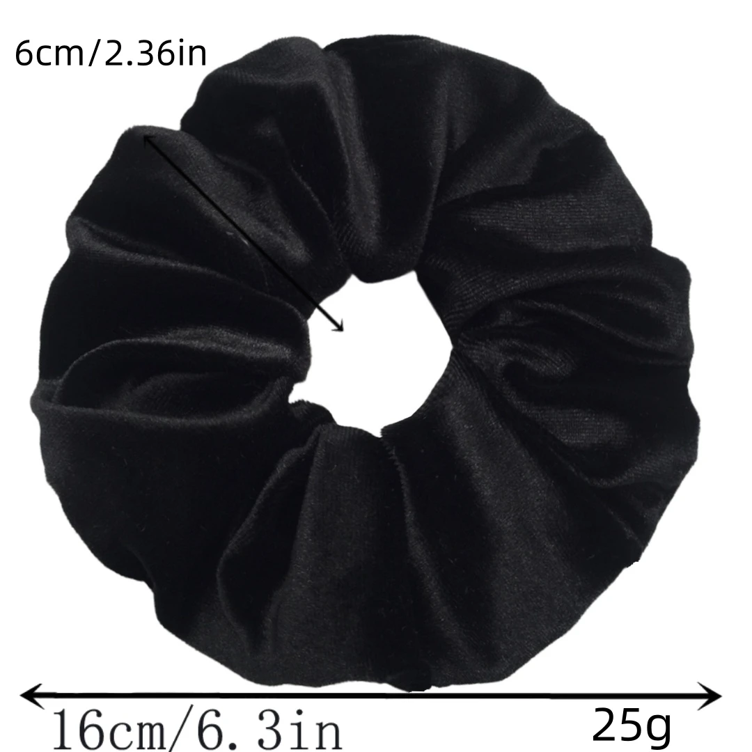 16cm Fashion Oversized Velvet Scrunchies for Women Korean Elastic Hair Ties Ponytail Holder Chouchou Cheveux Femme Headwear