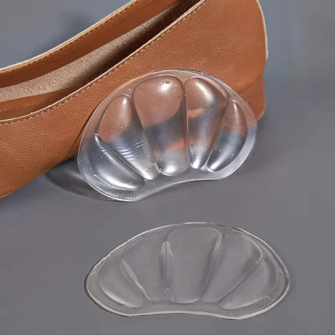Unisex Clear Silicone Heel & Forefoot Cushion Pads, Compatible with High Heels & Sneakers, Lightweight, Breathable Comfort Inser