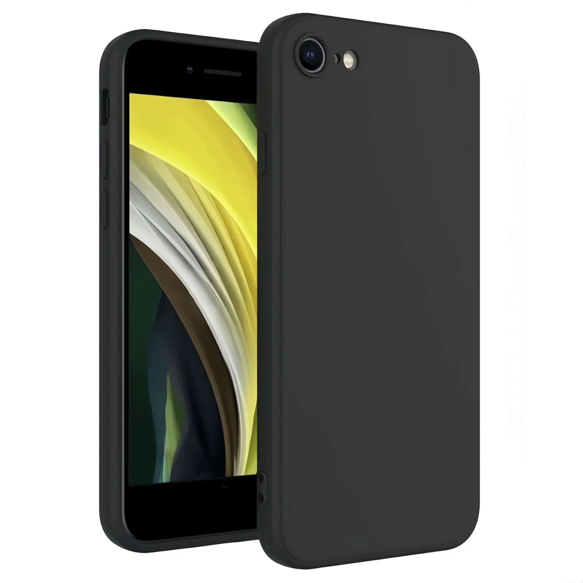 Fashion Solid Colour Shockproof Protective Liquid Silicone Phone Case For iphone SE 2022/SE2020/8/7/8+/7+/16E