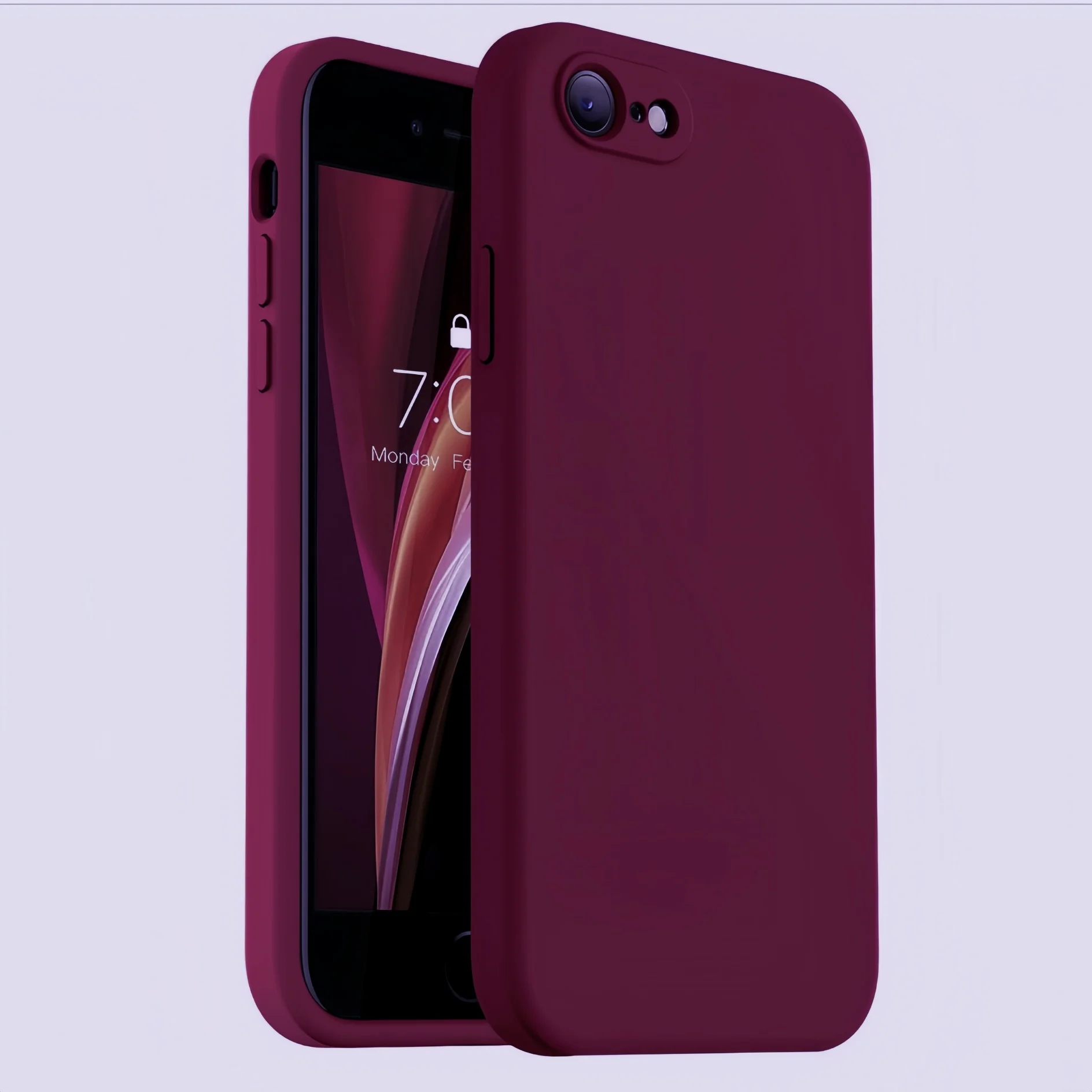 Fashion Solid Colour Shockproof Protective Liquid Silicone Phone Case For iphone SE 2022/SE2020/8/7/8+/7+/16E