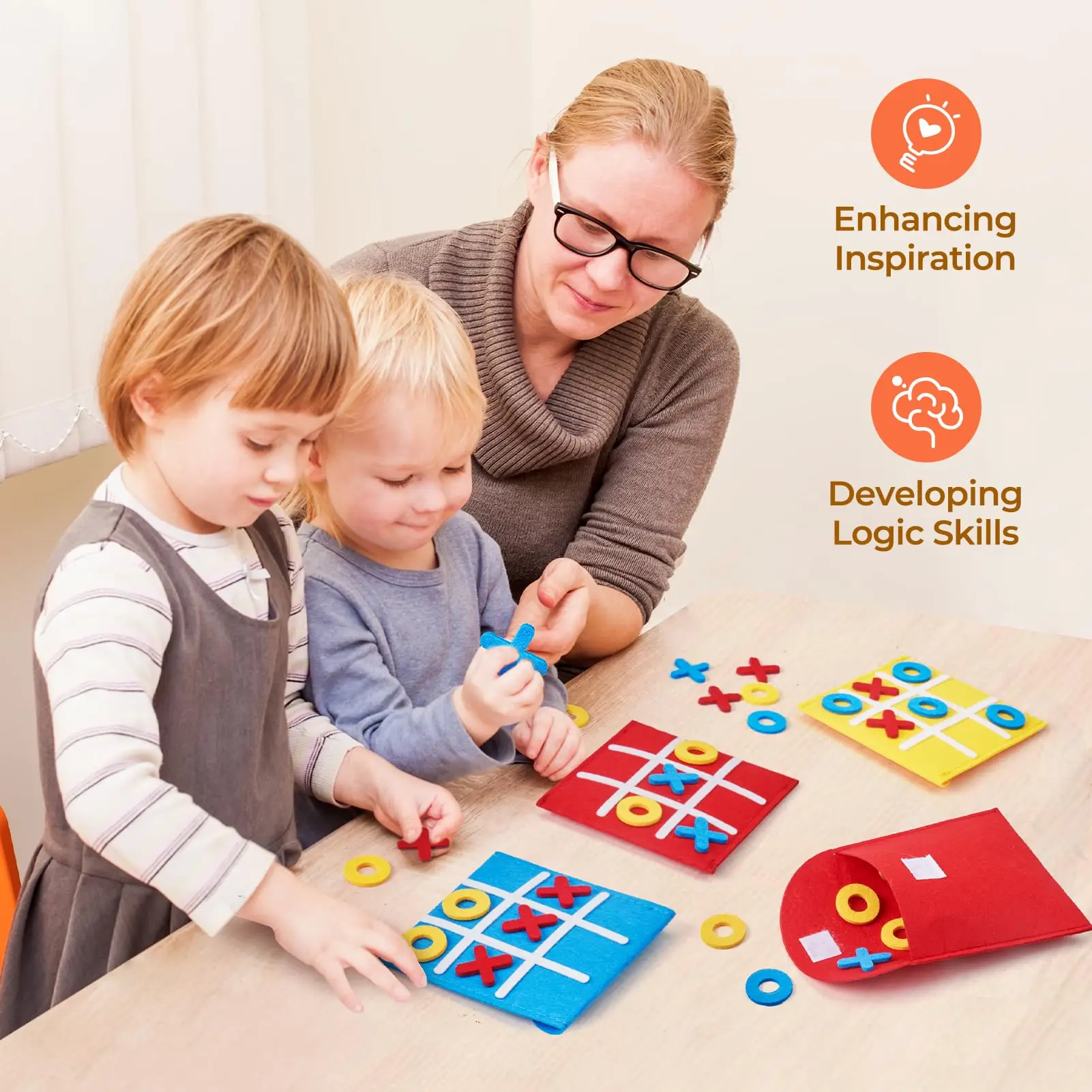 30pack Tic Tac Toe Strategic Board Game for Kids and Family,Birthday Party Favors,Classic Educational Toys for Bag Stuffers,Gift