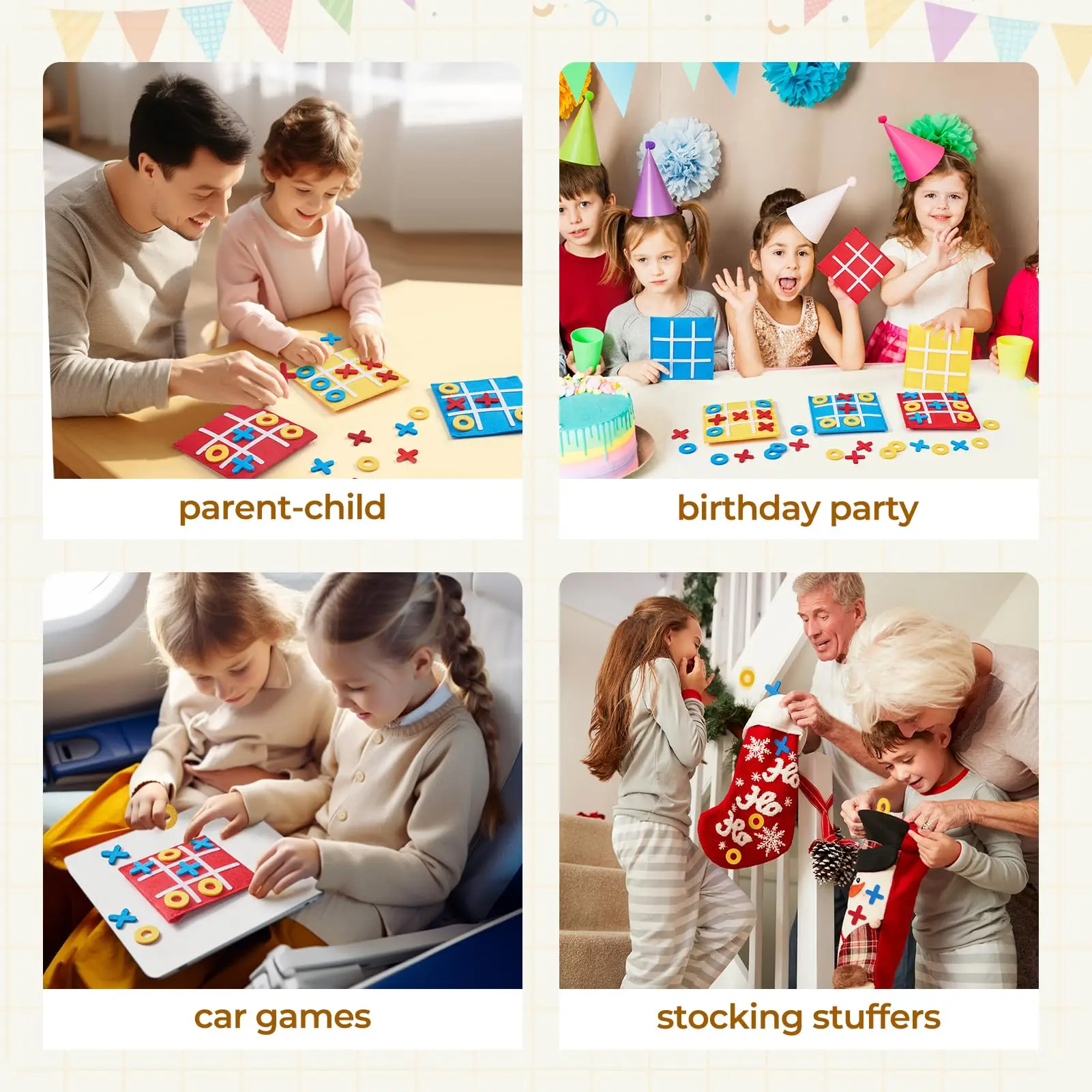 30pack Tic Tac Toe Strategic Board Game for Kids and Family,Birthday Party Favors,Classic Educational Toys for Bag Stuffers,Gift