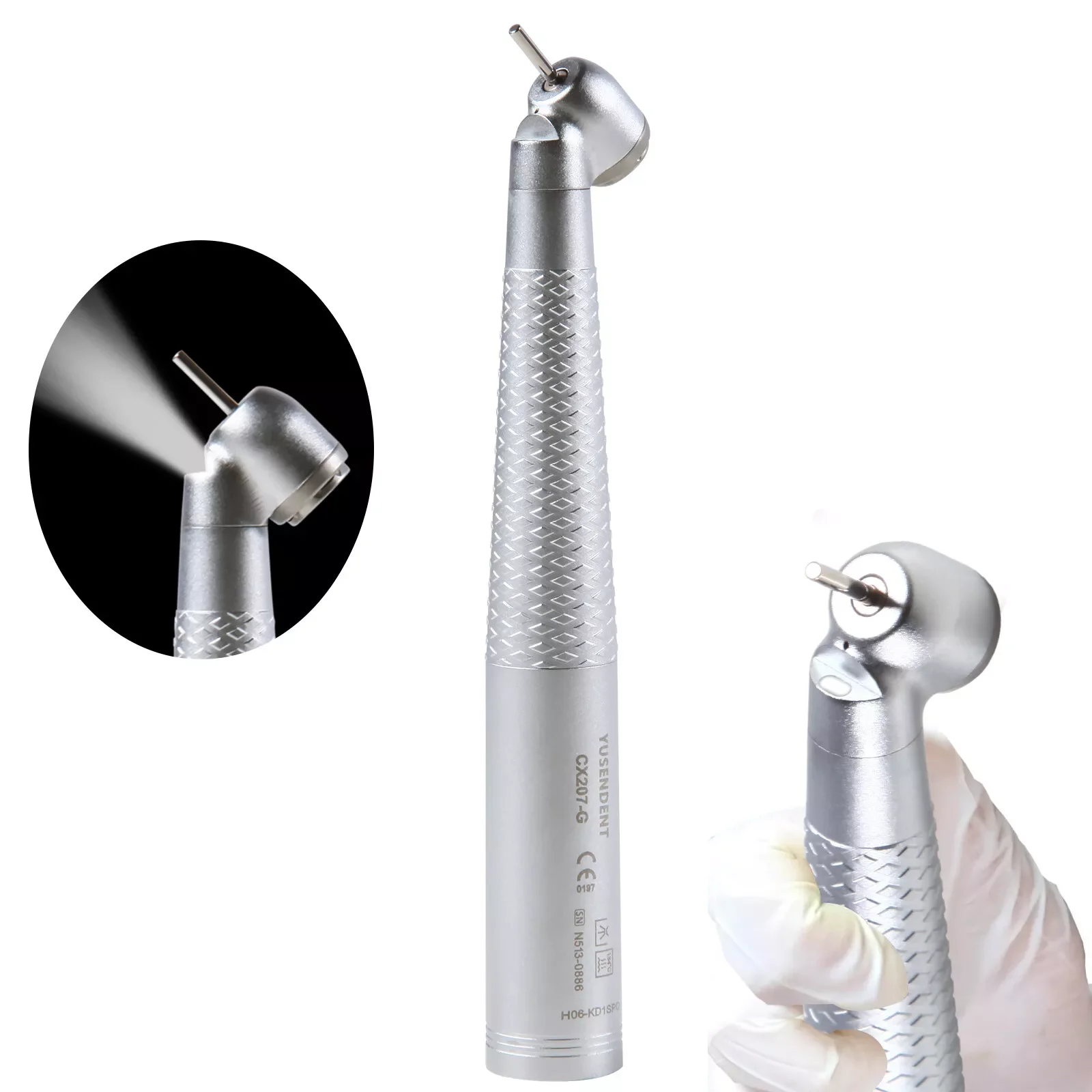 COXO Dental Surgical High Speed Handpiece 45 Degree Fit KaVo Fiber Optic 6 Hole Quick Coupler