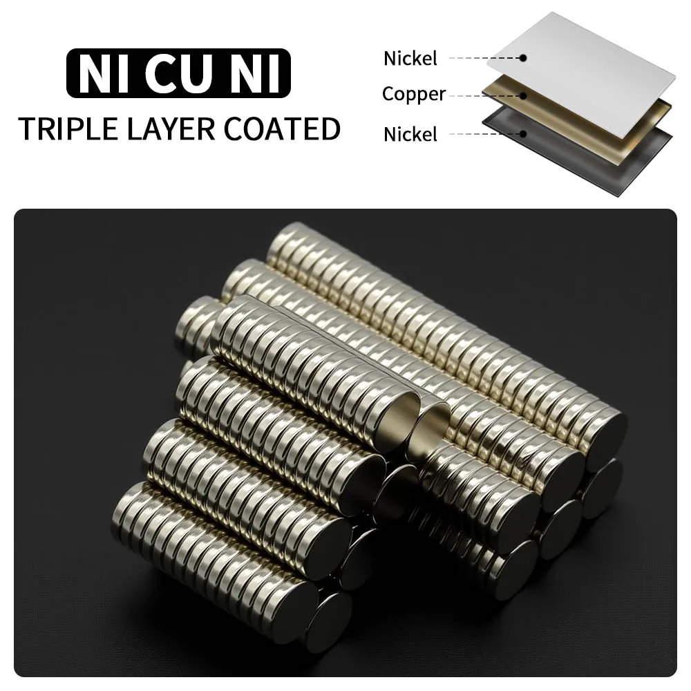 8x2mm Powerful Neodymium Magnet N35 NdfeB Permanent Magnetic imanes Round Super Strong Fridge Magnets DIY