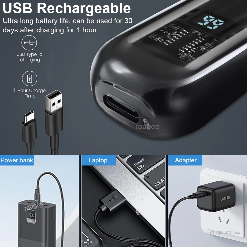 Mini Nose Hair Trimmer USB Rechargeable Electric Nose Hair Remover Portable Pocket Nose Hair Clipper Men Ears Hair Shaving Razor