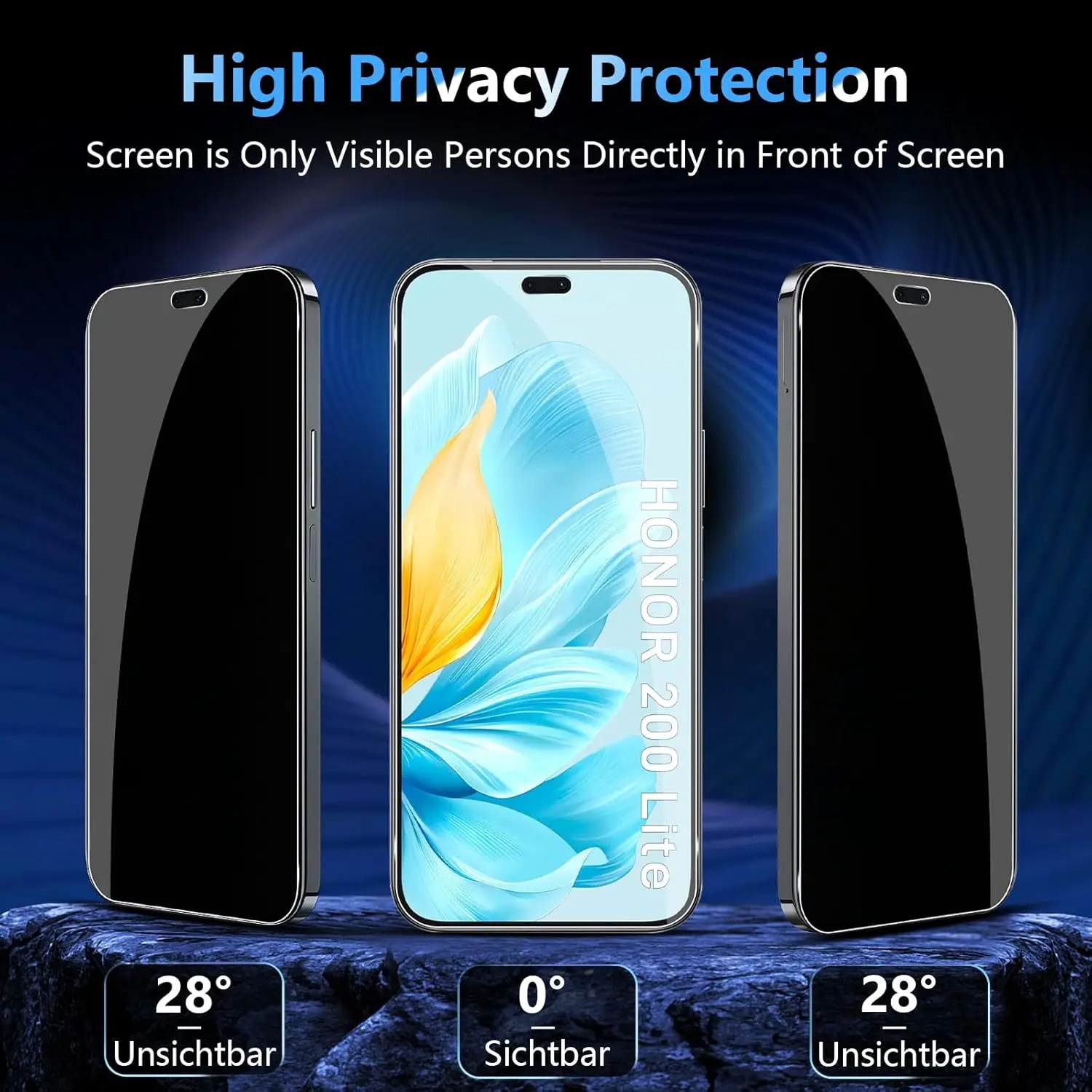 2Pcs Privacy Tempered Glass For Huawei Honor 400 Lite 5G Screen Protector