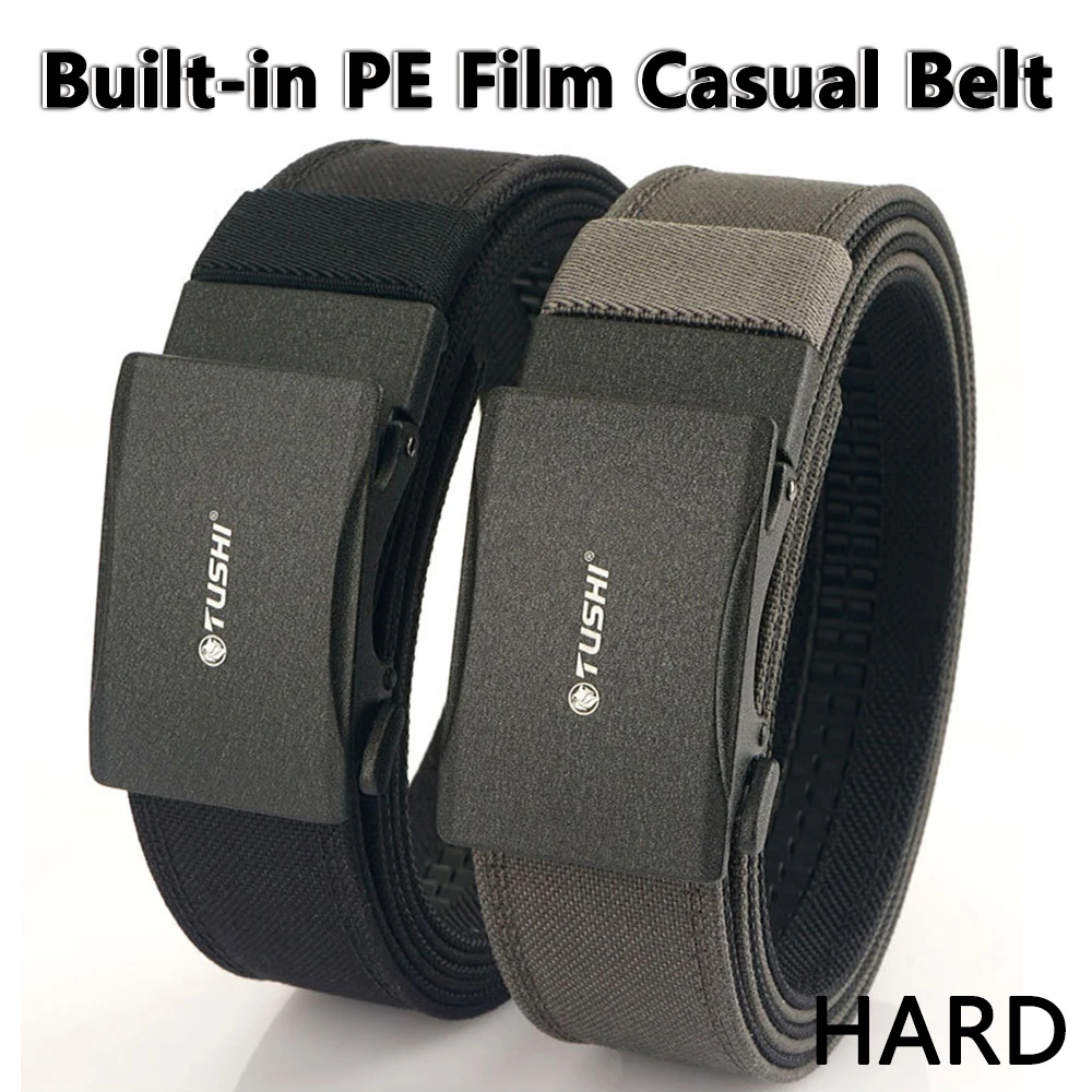 TUSHI New Military Belt for Men Sturdy Nylon Metal Automatic Buckle Police Duty Belt Tactical Outdoor Girdle IPSC Accessories