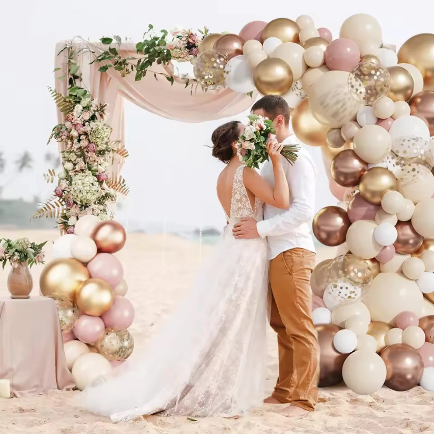 Rose Gold Balloon Garland Arch Kit Confetti Latex Ballons Wedding Birthday Party Decor Kids Baby Shower Wedding Party Supplies