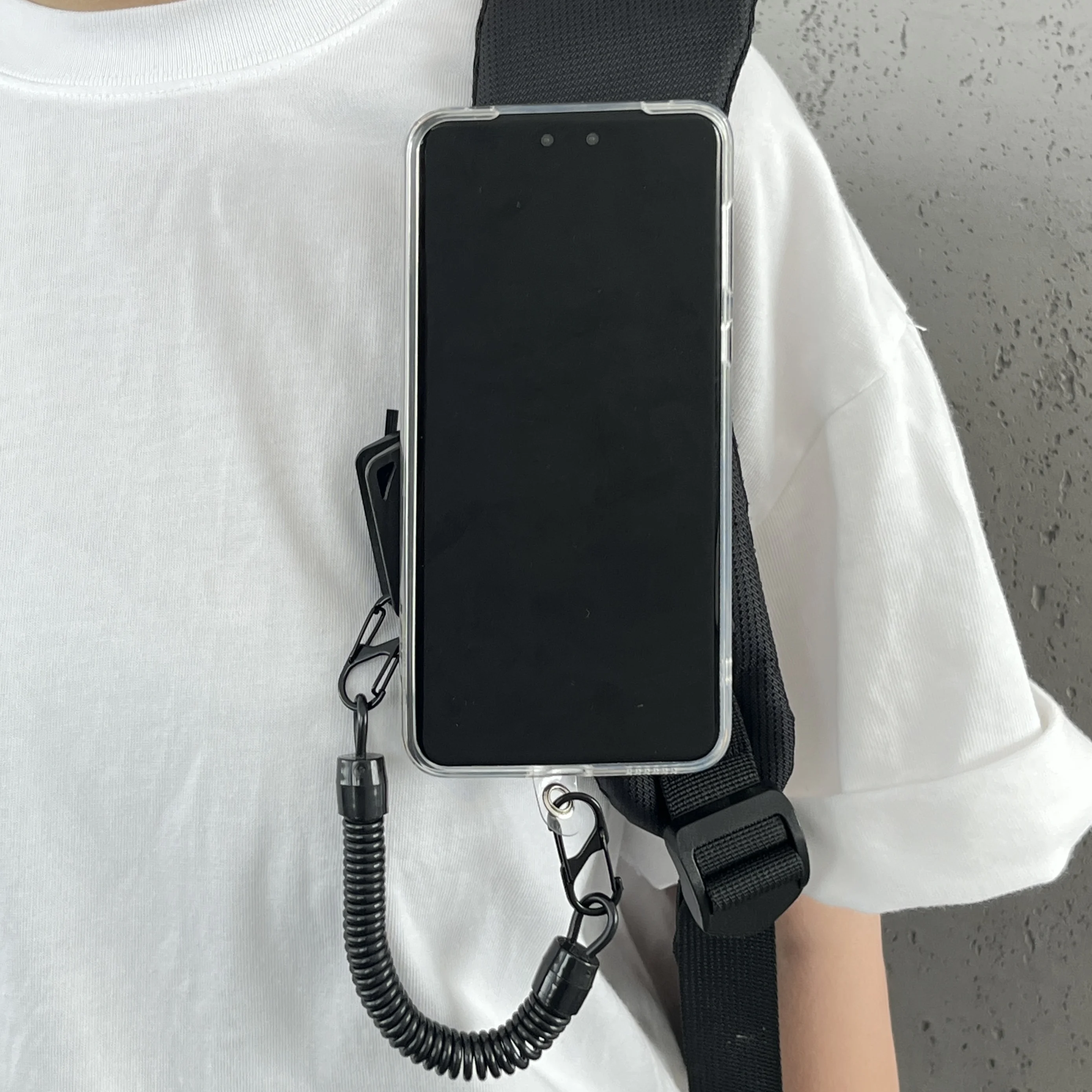 Free Hands Magnetic Belt Clip Holder Mobile Phone Holder Backpack Clip Metal Hook Spring Rope For Magsafe iPhone Accessories