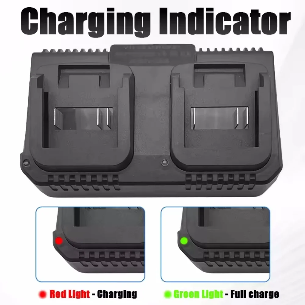 Dual Slot Charger 18V 21V Li-ion Battery Charger for Makita BL1415 BL1815 BL1830 BL1850 Electric Drill Power Tools EU US Plug
