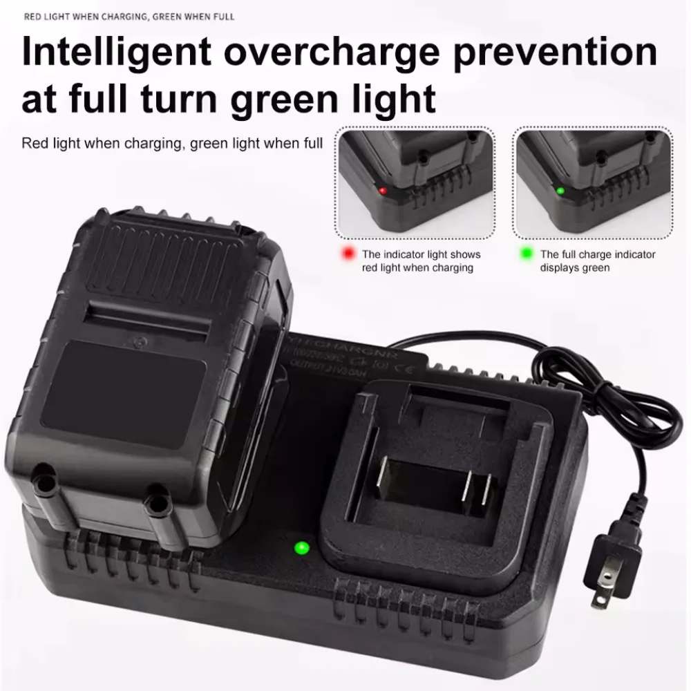 Dual Slot Charger 18V 21V Li-ion Battery Charger for Makita BL1415 BL1815 BL1830 BL1850 Electric Drill Power Tools EU US Plug