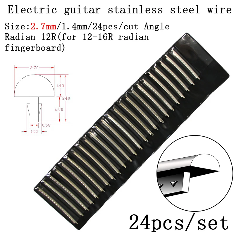 Fingerboard Frets Fret Wire For Electric Guitar Nickel Silver Stainless Steel 2.4MM 2.7mm 2.9MM HUATOOL