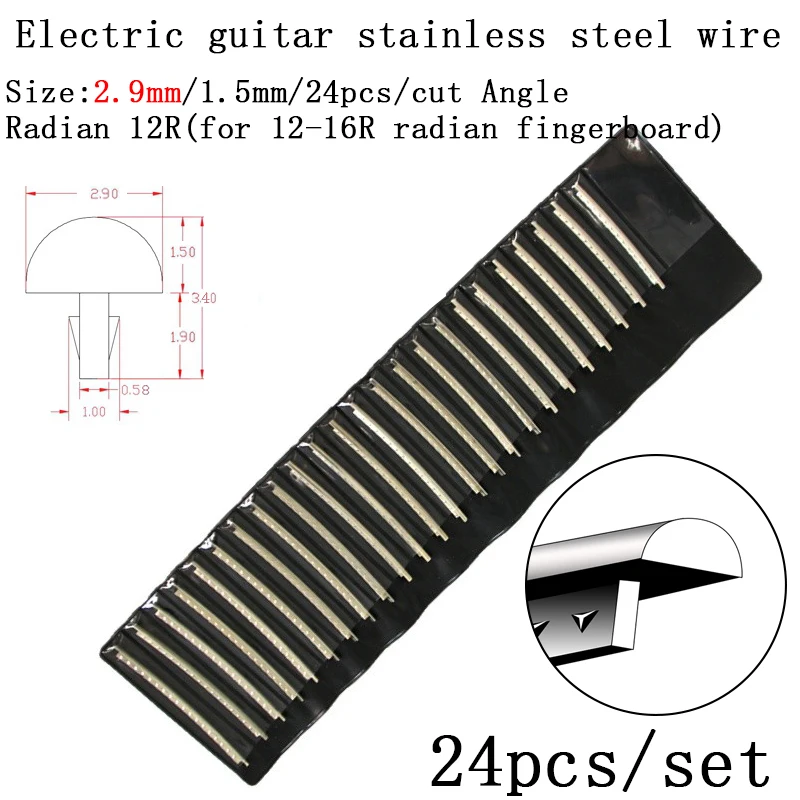 Fingerboard Frets Fret Wire For Electric Guitar Nickel Silver Stainless Steel 2.4MM 2.7mm 2.9MM HUATOOL