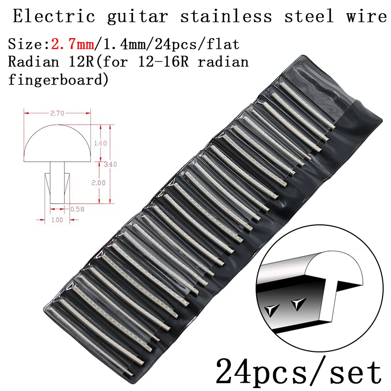 Fingerboard Frets Fret Wire For Electric Guitar Nickel Silver Stainless Steel 2.4MM 2.7mm 2.9MM HUATOOL