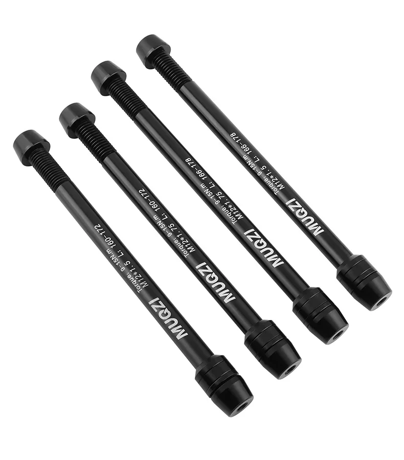 MUQZI Mountain Road Bike Trainer Thru Axle Adapter Conversion Kit Shaft Bike Wheels Quick Release Skewers M12-1.0/1.5/1.75