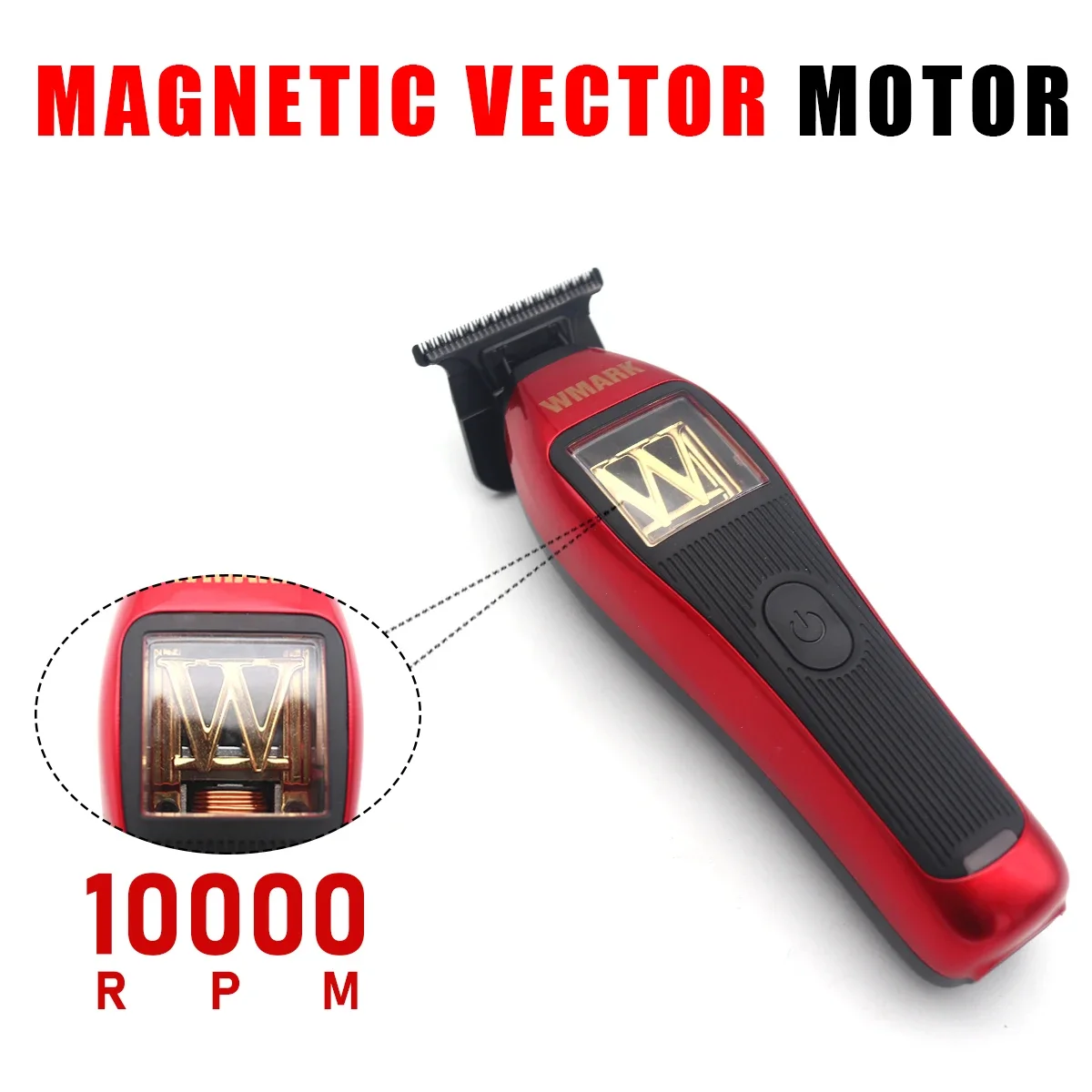 WMARK NG-XT1 Professional Beard Trimmer Hair Clipper 10000RPM Magnetic Motor DLC Blade With Base Charger Men's Grooming Machine