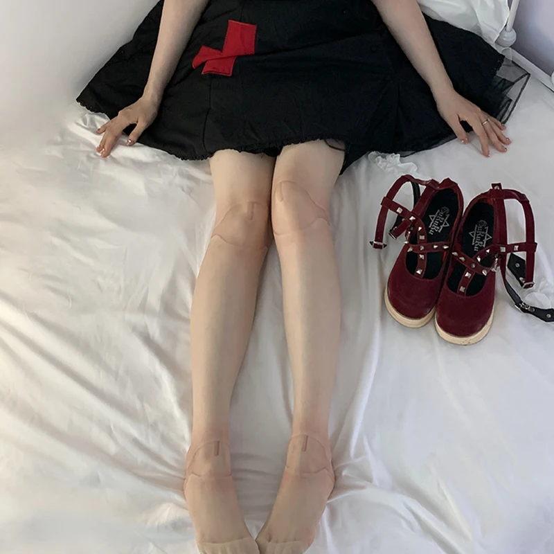 1pair Harajuku Novelty Lolita Pantyhose Japanese Gothic Anime Long Tube Socks Jointed Doll Style Tights Cosplay Stocking