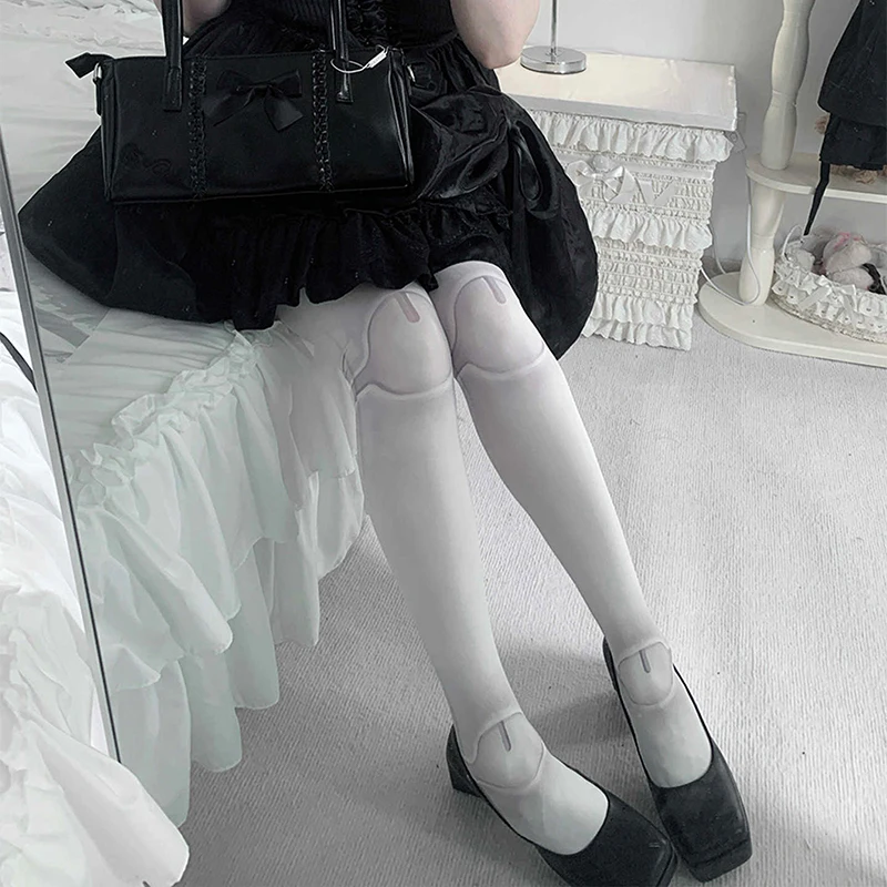 1pair Harajuku Novelty Lolita Pantyhose Japanese Gothic Anime Long Tube Socks Jointed Doll Style Tights Cosplay Stocking