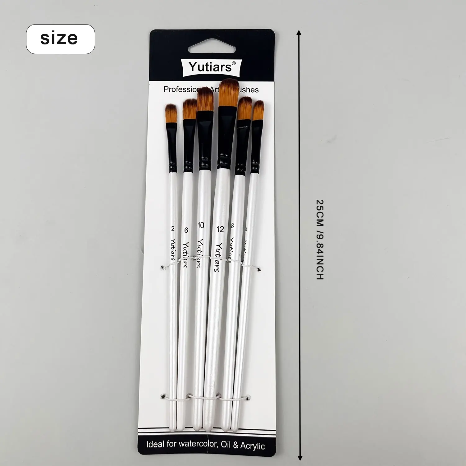 12 Pcs/set DIY Oil Acrylic Painting Art Paint Brushes Supplies Nylon Hair Wooden Handle Watercolor Paint Brush Pen Set Learning