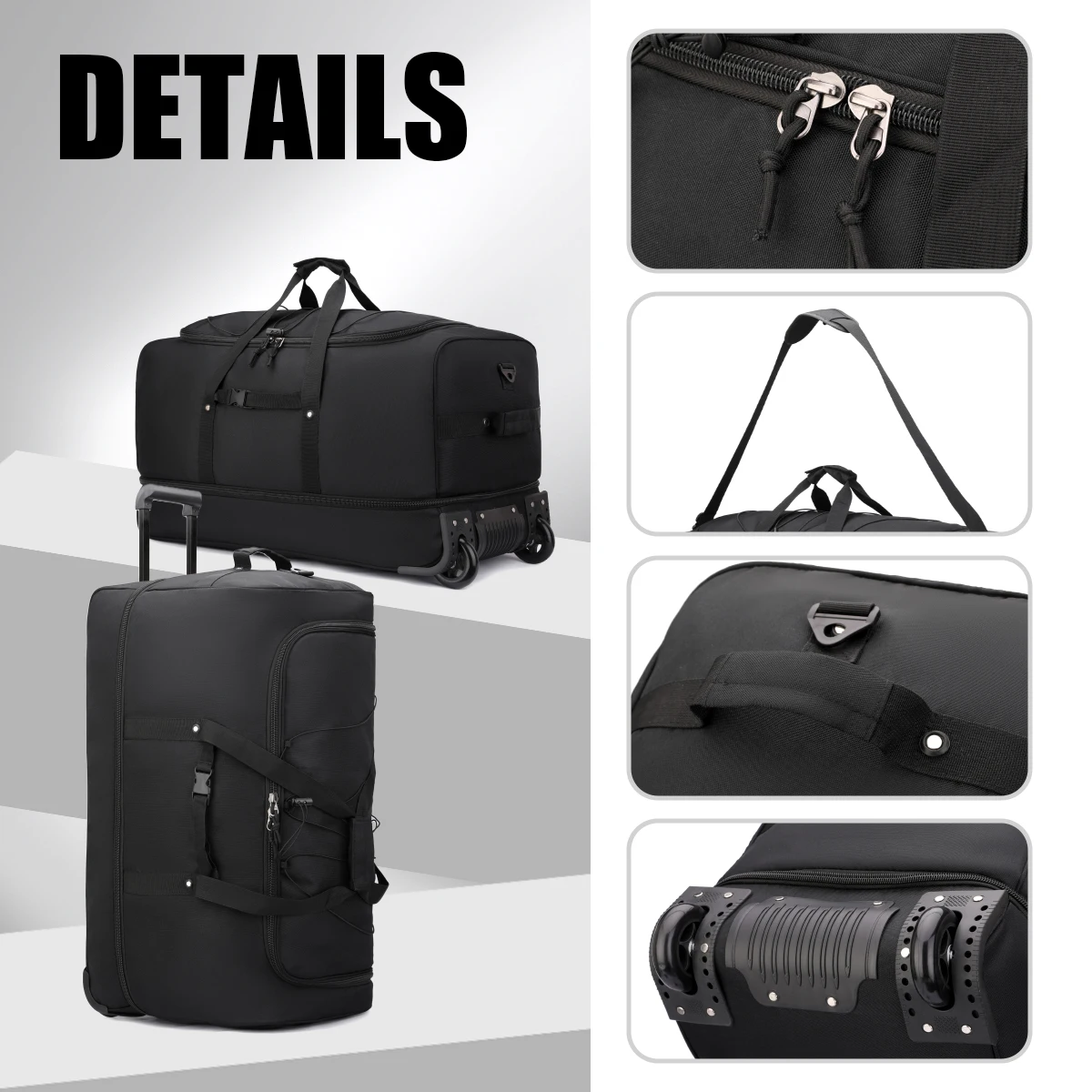 Multifunctional Trolley Travel Bag for Men, Suitable for Business Trips, Travel, and Boarding, Can Be Used as a Backpack, with Wheels, for International Travel