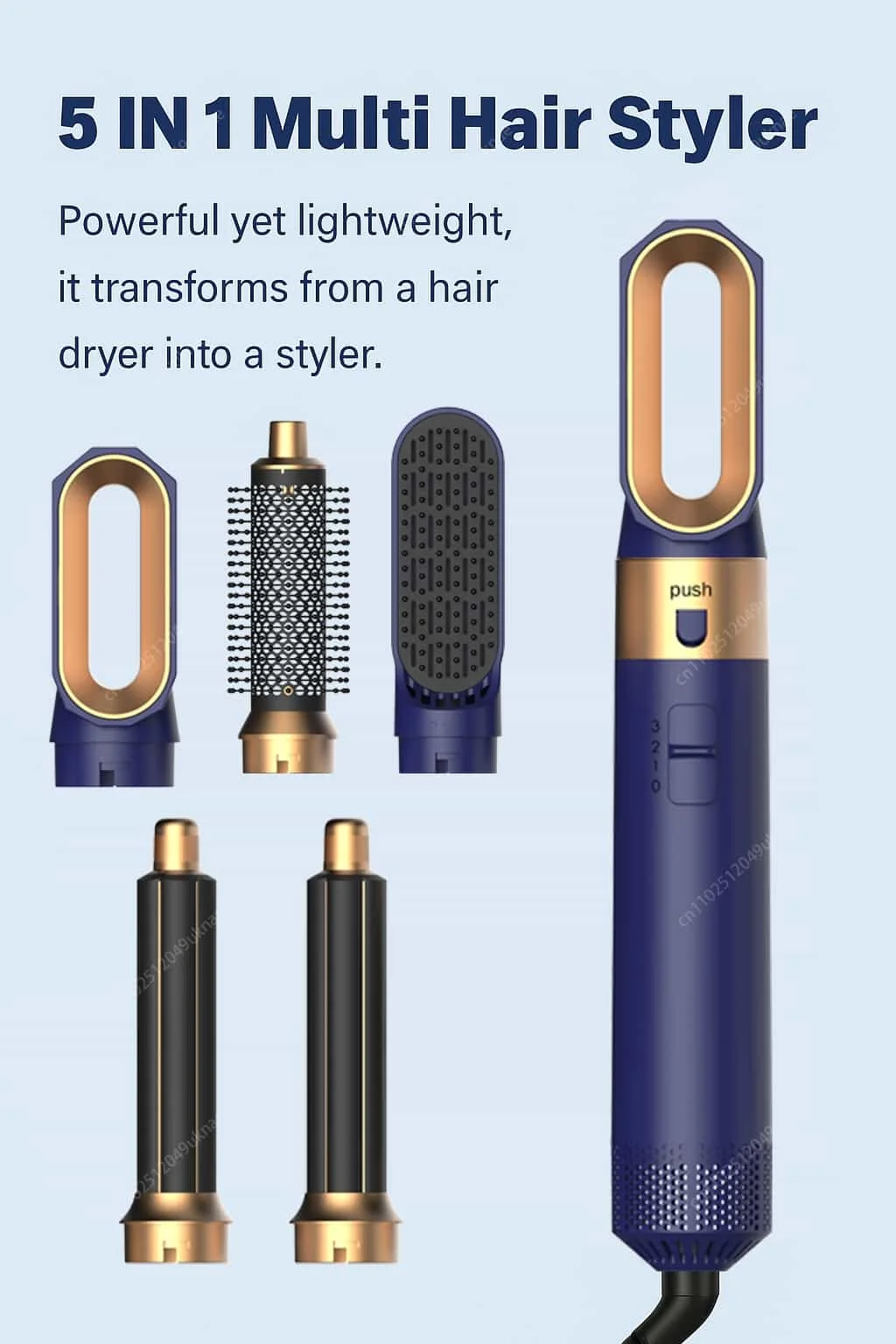 10 5 In 1 Hair Dryer Hot Air Comb Brush With Curling Iron Hair Straightener For Salon Style Curling Straightening And Volumizing