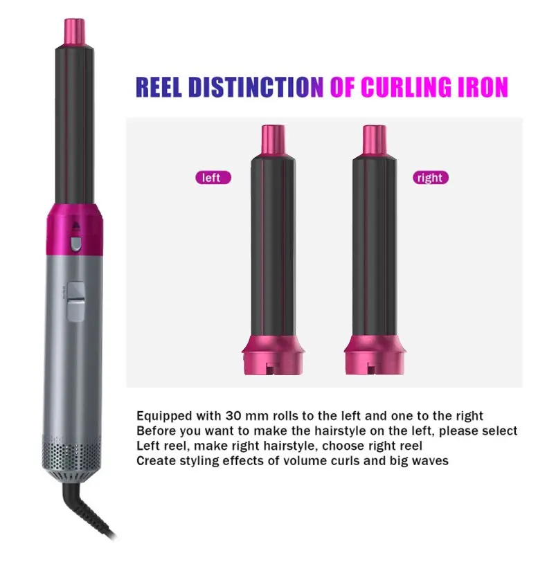 10 5 In 1 Hair Dryer Hot Air Comb Brush With Curling Iron Hair Straightener For Salon Style Curling Straightening And Volumizing