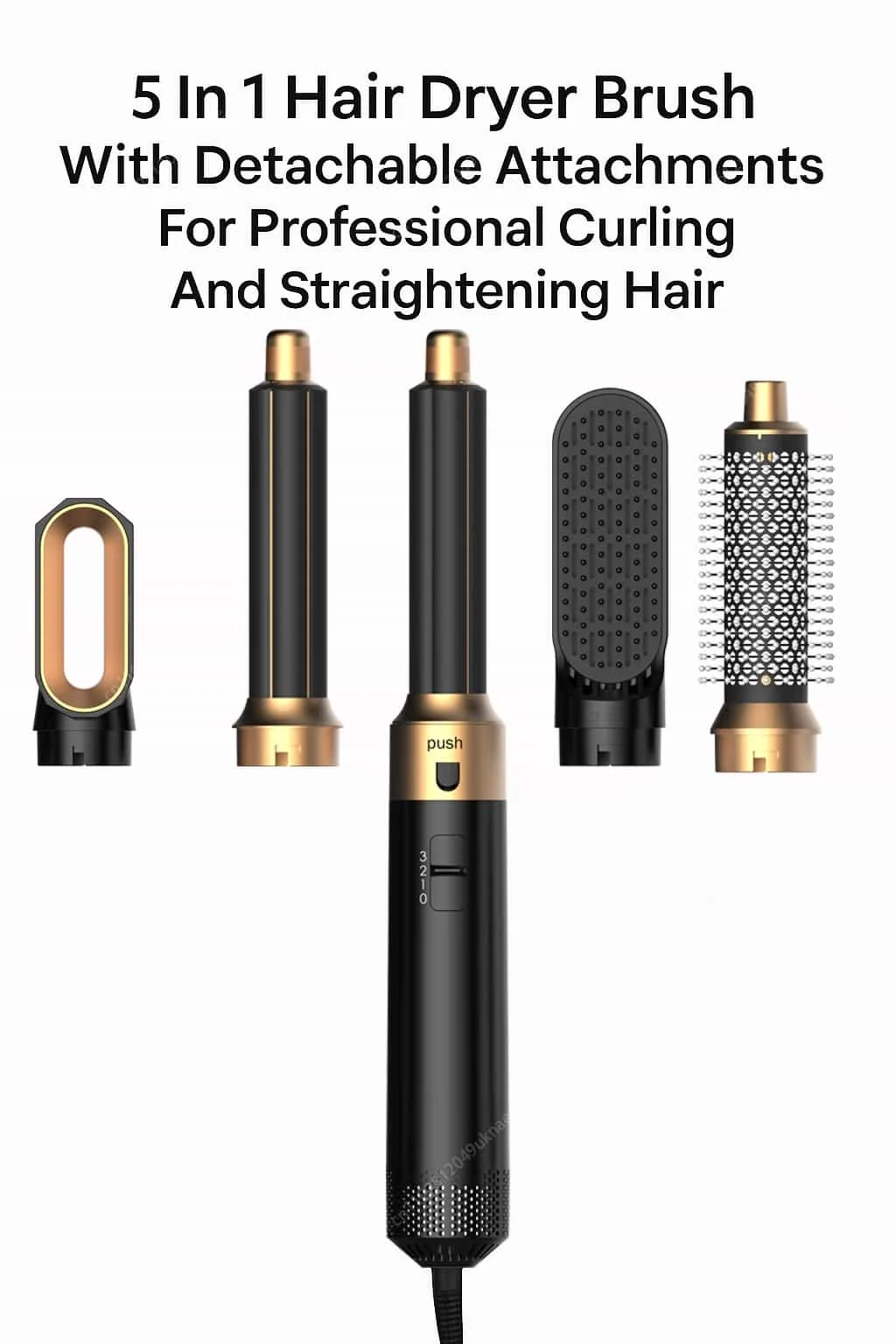 10 5 In 1 Hair Dryer Hot Air Comb Brush With Curling Iron Hair Straightener For Salon Style Curling Straightening And Volumizing