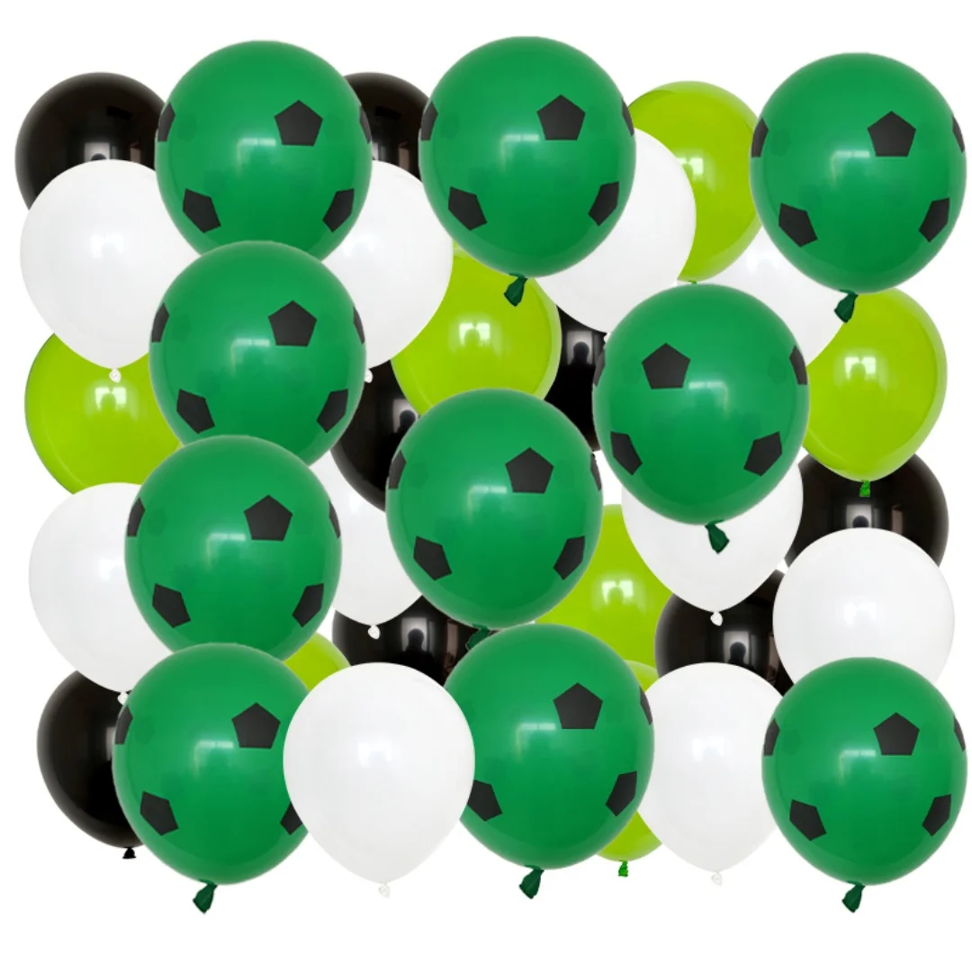 40pcs 12 inch Thicken Soccer Balls Football Latex Balloons Birthday Party Decoration Kids Children's Toys Football Theme Party