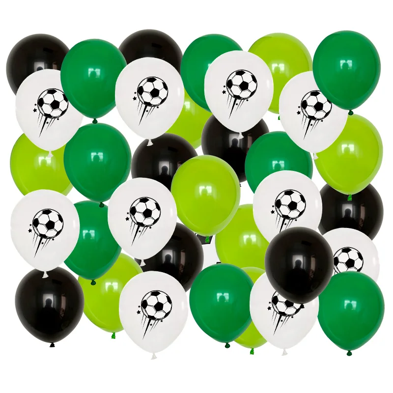 40pcs 12 inch Thicken Soccer Balls Football Latex Balloons Birthday Party Decoration Kids Children's Toys Football Theme Party
