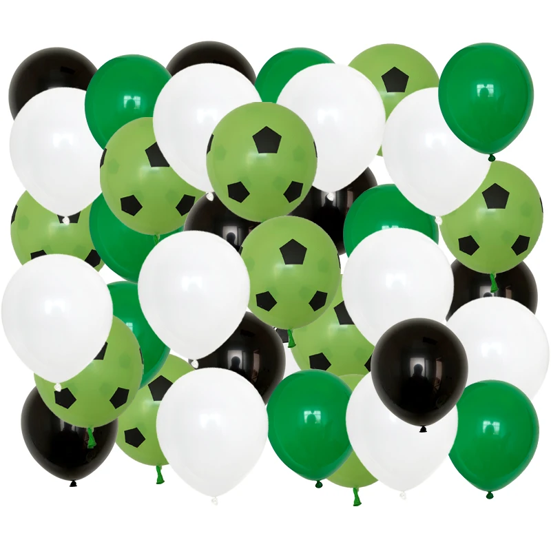 40pcs 12 inch Thicken Soccer Balls Football Latex Balloons Birthday Party Decoration Kids Children's Toys Football Theme Party