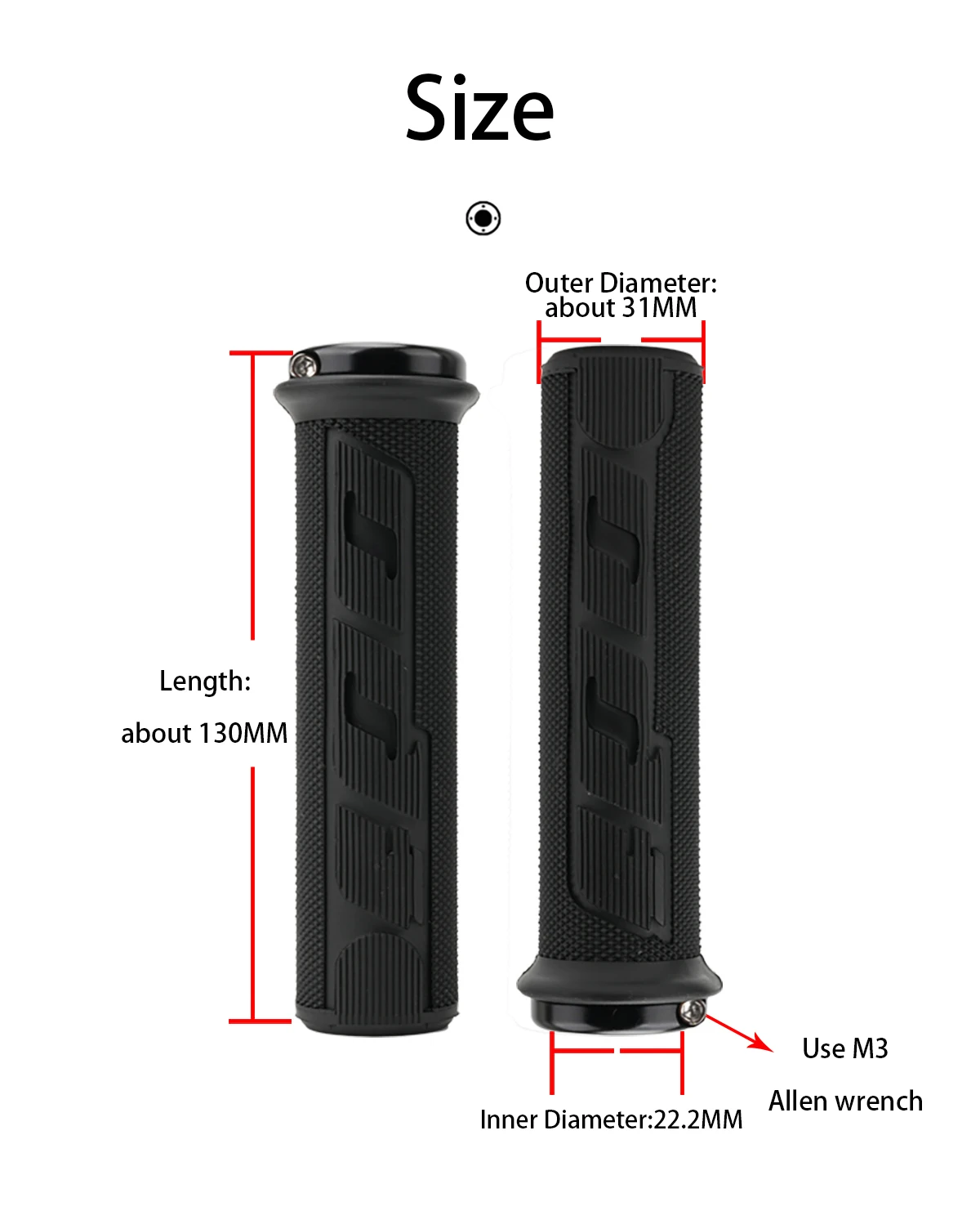 ODI RG98 MTB Grips Anti-Slip Bike Handlebar Cover Comfotable Cycling Rubber Cycling Cuffs Shock-absorbing Bicycle Accessories